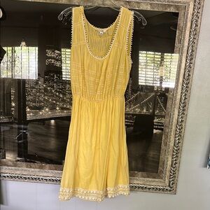 Sophie Max Yellow Sleeveless Sundress Midi